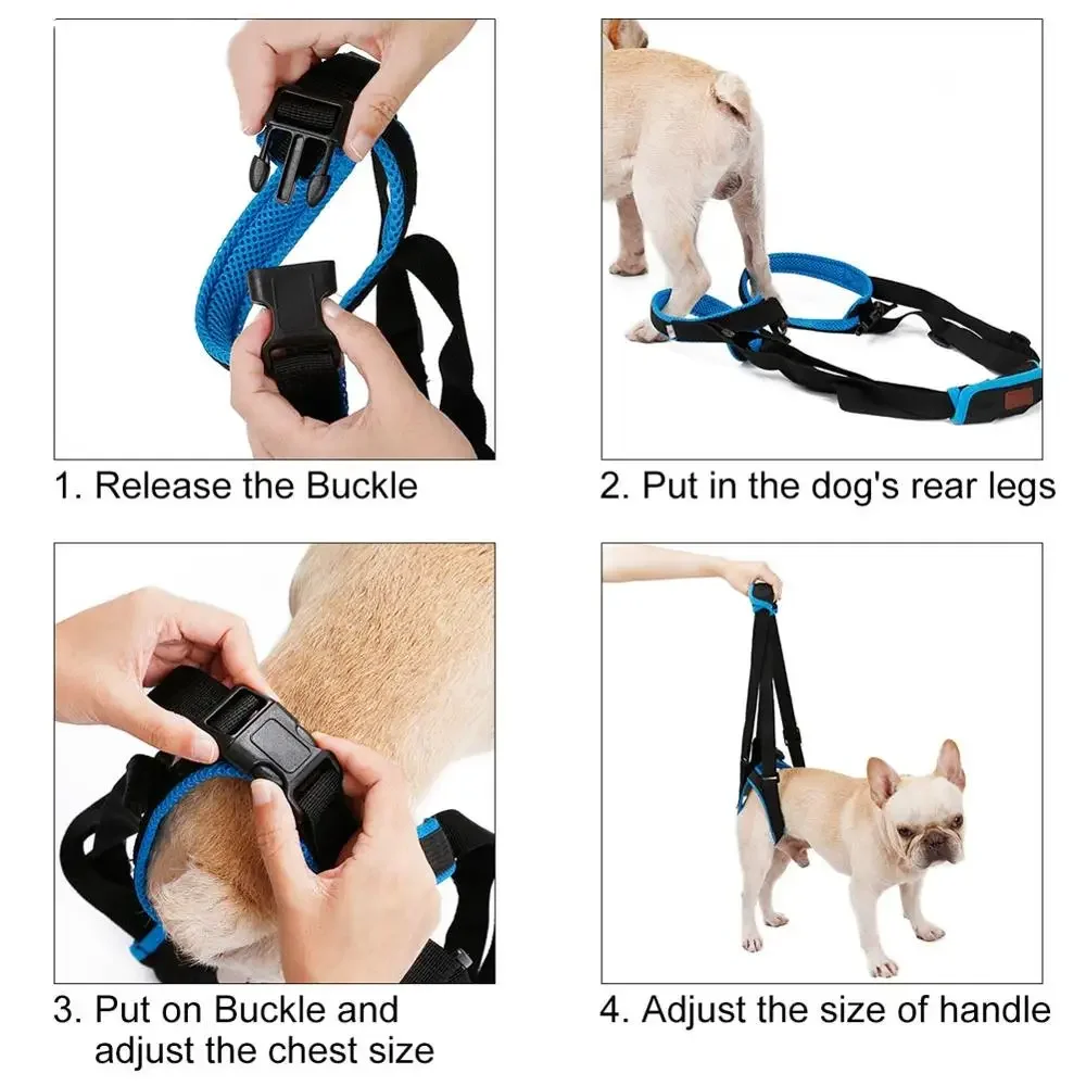 Adjustable Dog Lift Harness for Large Dogs Soft Padded Pet Rear Leg Support for Old Disabled Joint Injuries Dog Back Leg Hold