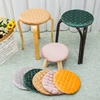 Solid Color Plush Round Chair Cover Home Dormitories Anti-skid Stool Mat All-season Universal Thicken Comfortable Stool Cushion 2