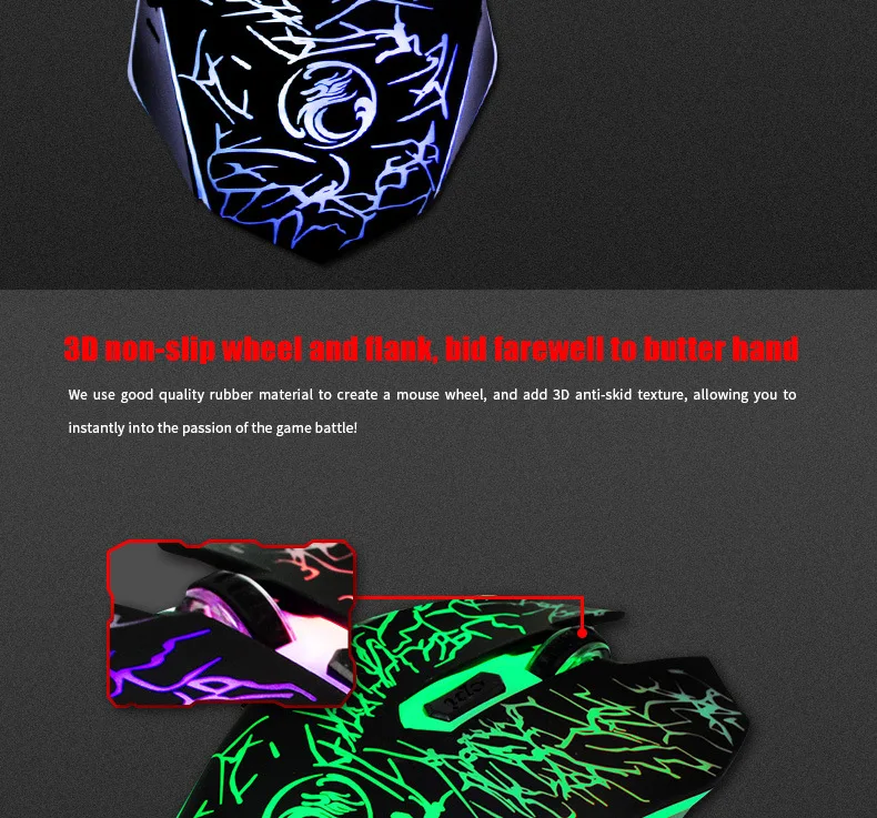 IMICE X5 Colorful Breathing Light Gaming Wired Gaming Mouse Gaming Mouse Computer Mouse Notebook Mouse