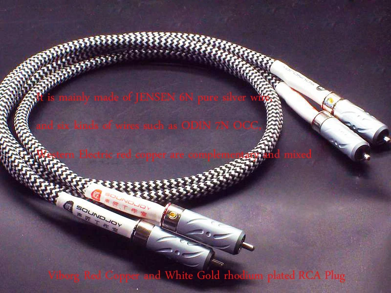 

HIFI RCA Male To Female Cable Viborg Plug JENSEN 6N Sterling Silver ODIN 7N OCC Western Electric Red Copper Multiple Mixed