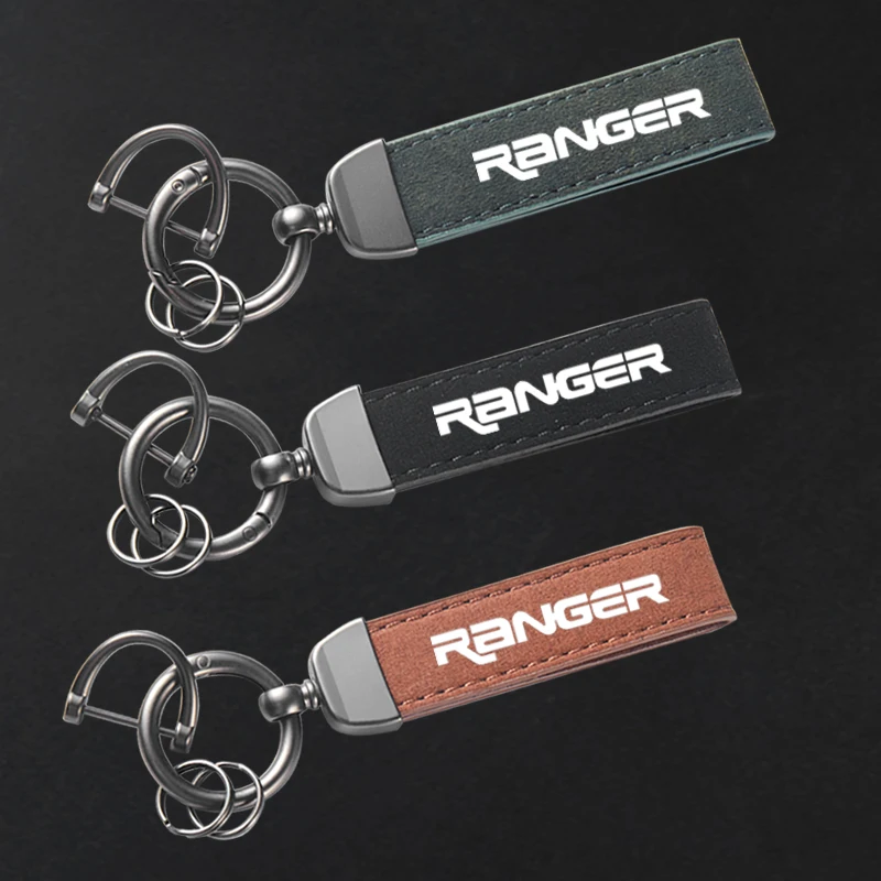 High-Grade Leather Suede Keychain Car Sport Key Ring