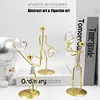 Basketball Player Action Figures Figurines Table Ornaments Abstract Iron Statue Crystal Ball Home Room Office Desktop Decoration 3
