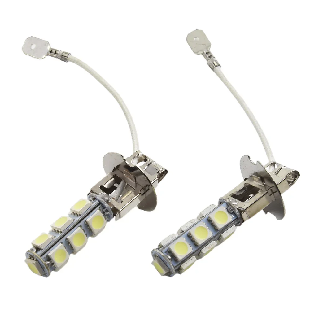 자동차 조명 안개등 DRL 운전 램프 손전등 토치, 교체 LED 전구, 매우 밝은 조명, 6500K 화이트, H3 LED 6V, 2 개