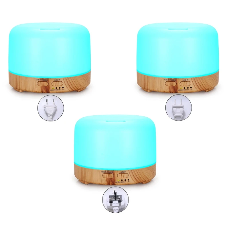 W8kc 300ml Wood Grain Air Humidifier Electric Aroma Diffuser Mist For