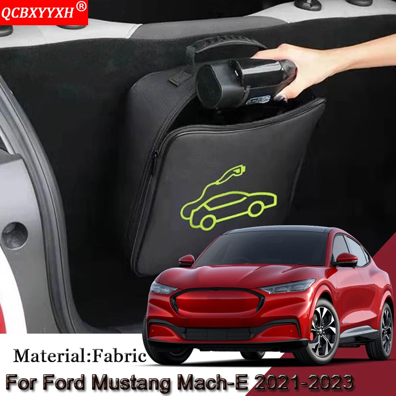 Ev Car Charging Cable Storage Borsa Per Il Trasporto Per Ford Mustang Mach-E 2021-2022 2023 Prese Per Caricabatterie Impermeabili Ignifughe
