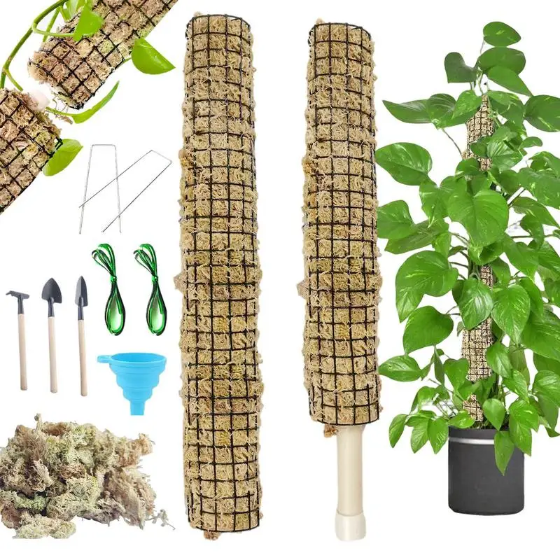 Moss Pole For Plants Monstera Stackable Self Watering Moss Pole For Climbing Sphagnum Moss Pole