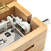 DIY Wooden Music Box Accessory 15 Tone Hand-cranked With Hole Puncher 10pcs Paper Tapes Music Movements Box Home Decoration 5