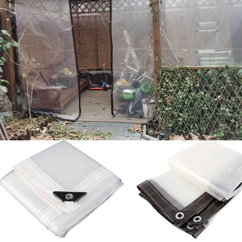 Telo impermeabile trasparente YMYNY con occhielli - per mobili da