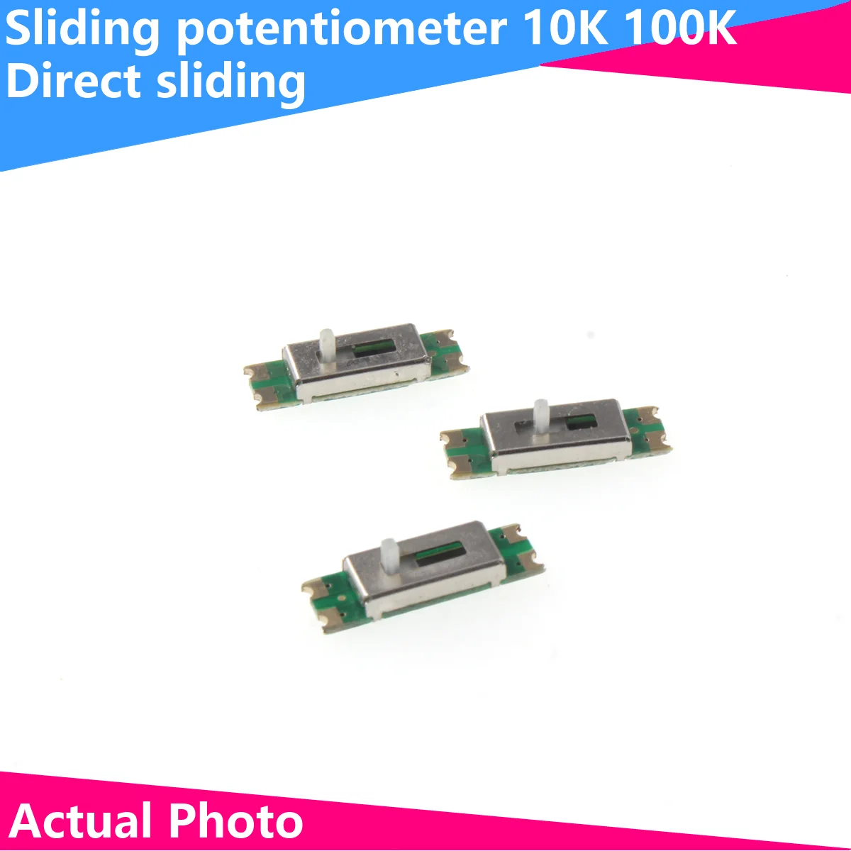 5pcs Sliding potentiometer 10KR 100K single link B104 patch small direct sliding potentiometer 051G B103