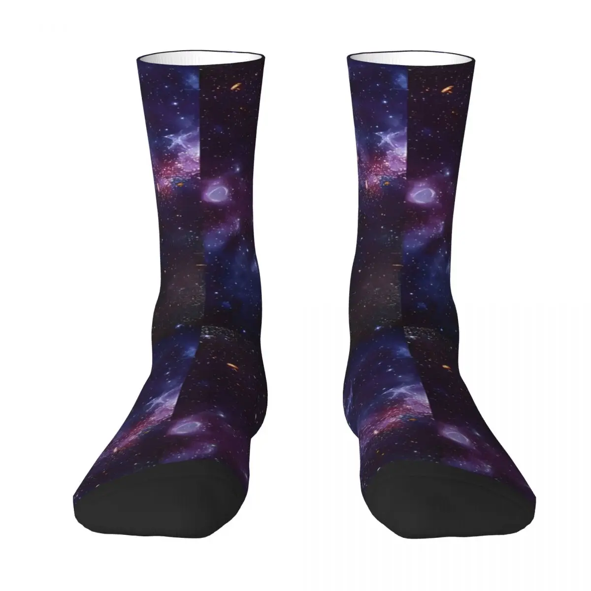 

Purple Blue Cosmic Star Galaxy Sock Socks Men Women Polyester Stockings Customizable Hip Hop