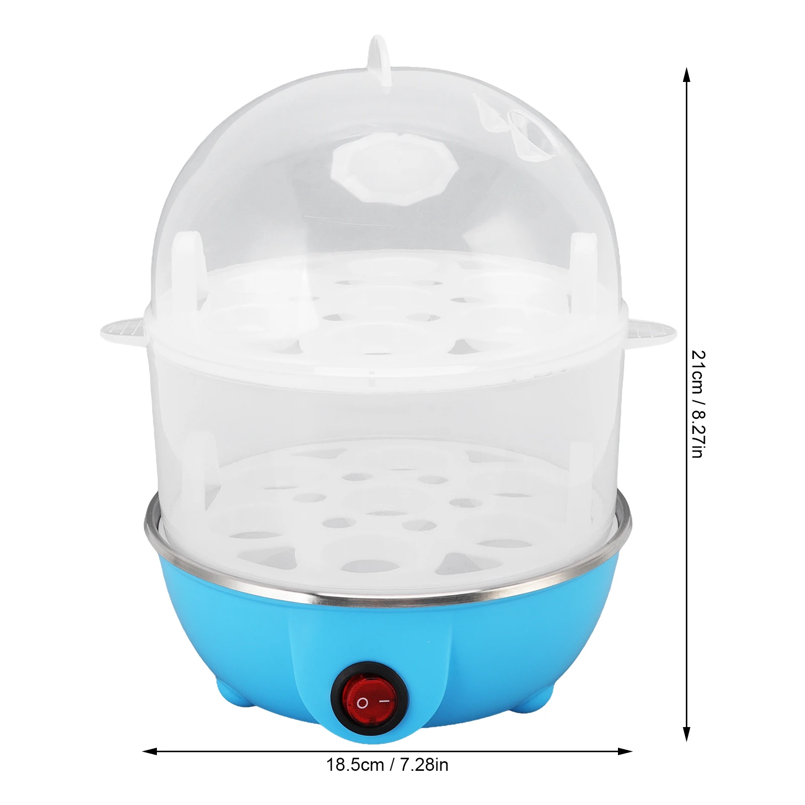 Electric Egg Boiler 14pcs Eggs Double Layer Automatic Mini Steamer Poacher Kitchen Cooking Tool Egg Steamer Breakfast Maker 5
