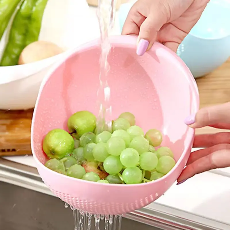 Colador colador frutas granos granos arroz herramienta multifunci¨®n para lavar arroz para alimentos vegetales 
