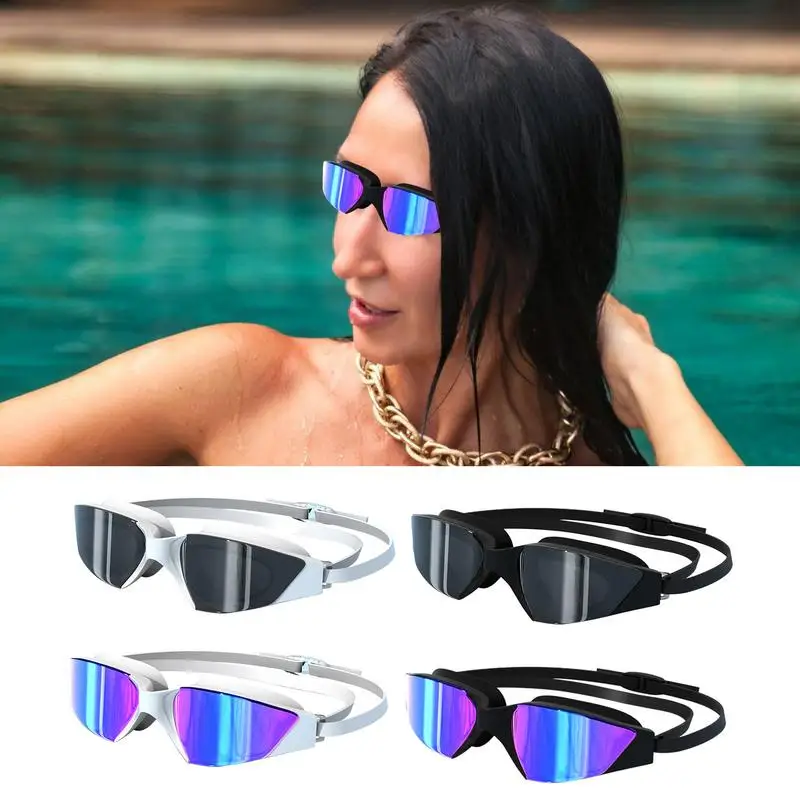 Swim Goggles For Adult Men Women Clear Vision Waterproof UV Protection