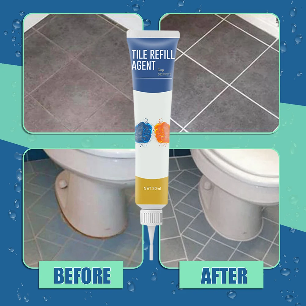 20ml Tile Floor Seam Repair Agent Paste With Scraper Waterproof Mold