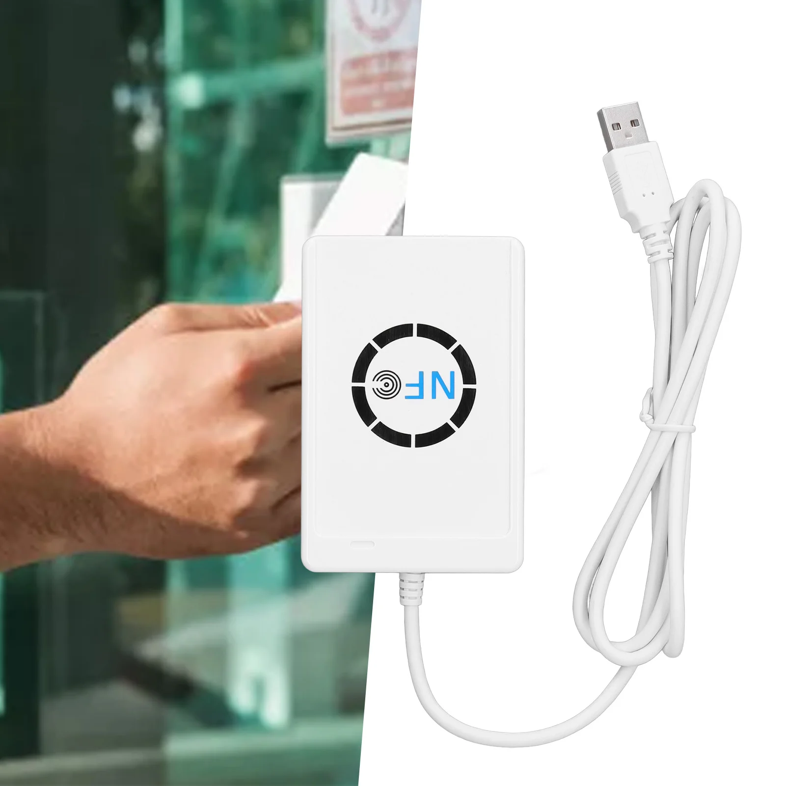 Lettore/scrittore NFC USB 13,56 MHz – Copia E Duplica Schede RFID Contactless, In Acciaio/ABS