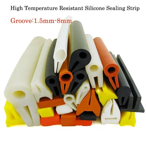 Y/U-Shaped Silicone Rubber Sealing Strip High Temperature Resistance Dust Collector Weatherstrip Car Door Window Protective Bar - Image 2