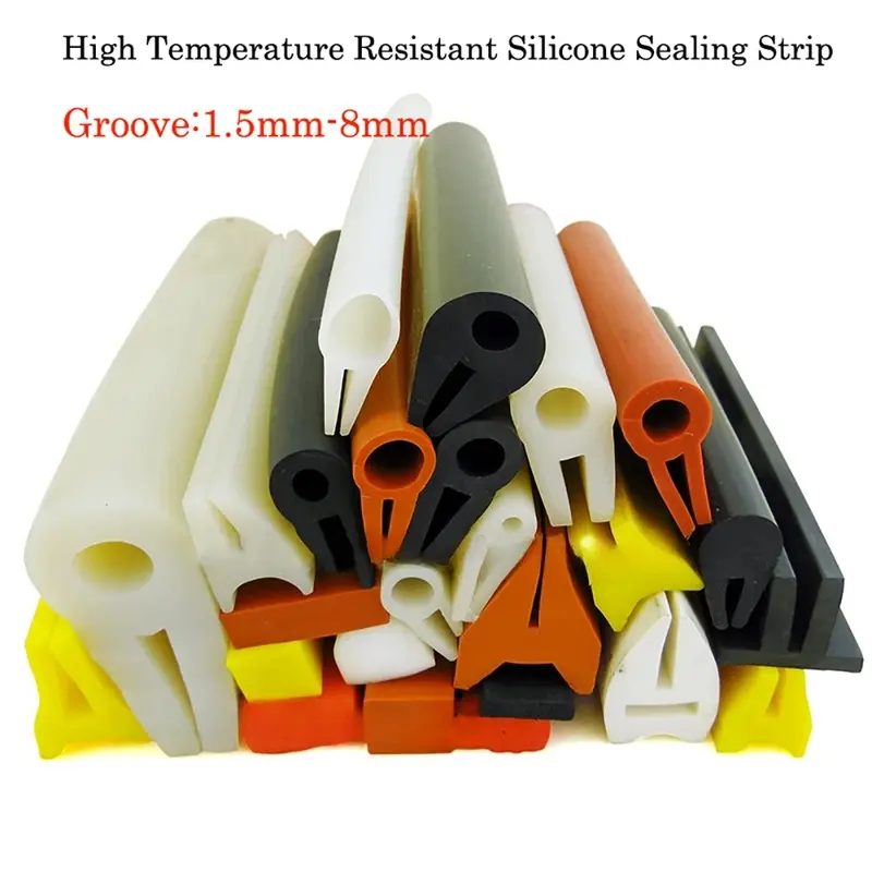 Y/U-Shaped Silicone Rubber Sealing Strip High Temperature Resistance Dust Collector Weatherstrip Car Door Window Protective Bar - Image 2