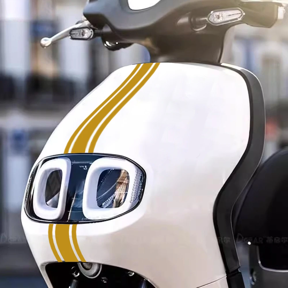Motorrad Streifen Vinyl Film Aufkleber Kraftstoff tank Kotflügel Tuning Aufkleber Trim wasserdichtes Motorrad reflektierende Dekoration Zubehör – Detail 5