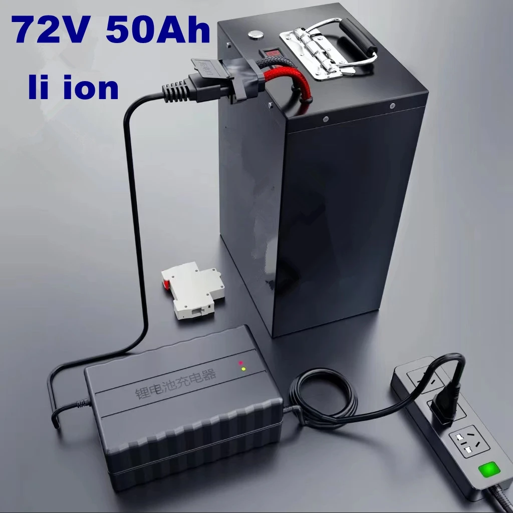 

waterproof 72v 50Ah lithium ion BMS for 5000W 10KW bicycle scooter ebike Motorcycle Forklift Crane truck +10A charger