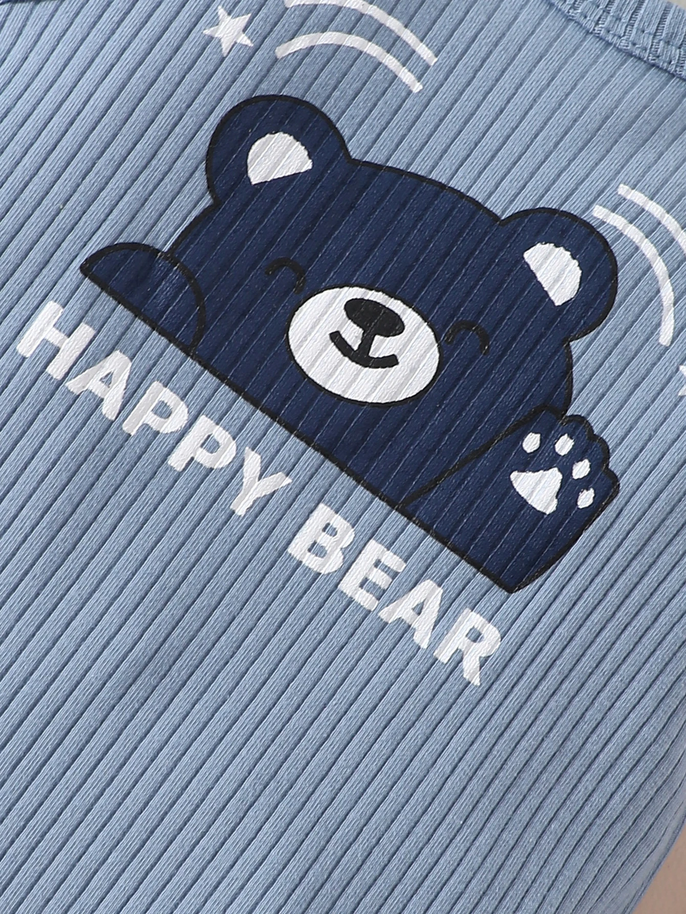 3PCS Bear Print Baby Jumpsuits 4