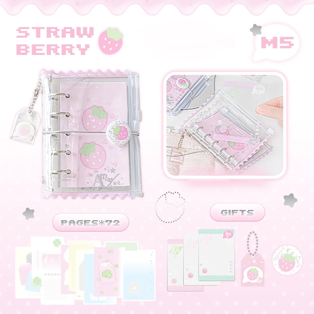 Bview Art Korean students loose-leaf large capacity storage Three colors available