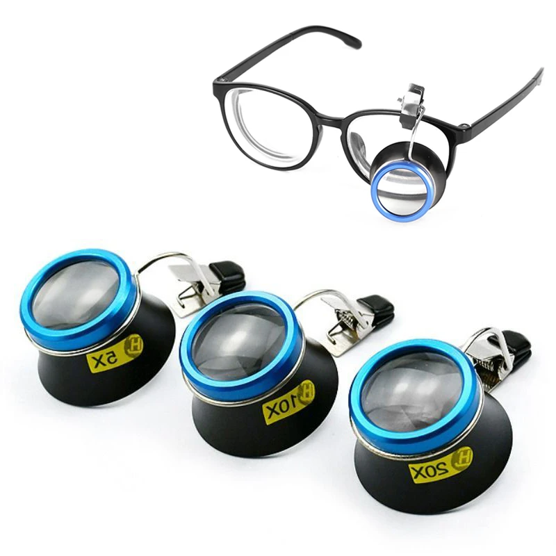 Clip-On Eyeglass Magnifier Lens - Portable Eyepiece for Precision Repair & Crafting