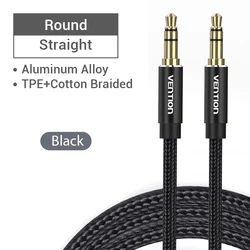 Premium Vention 3.5mm Male - to - Male Audio Aux Cable - 5M (BAWB - Round)