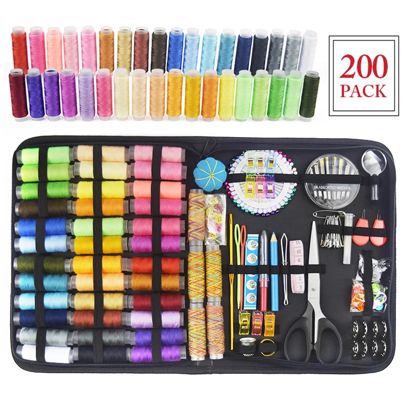 Multi function Sew Box Set DIY Sewing Kits 98/183/200PCS for Hand Quilting Stitching Embroidery