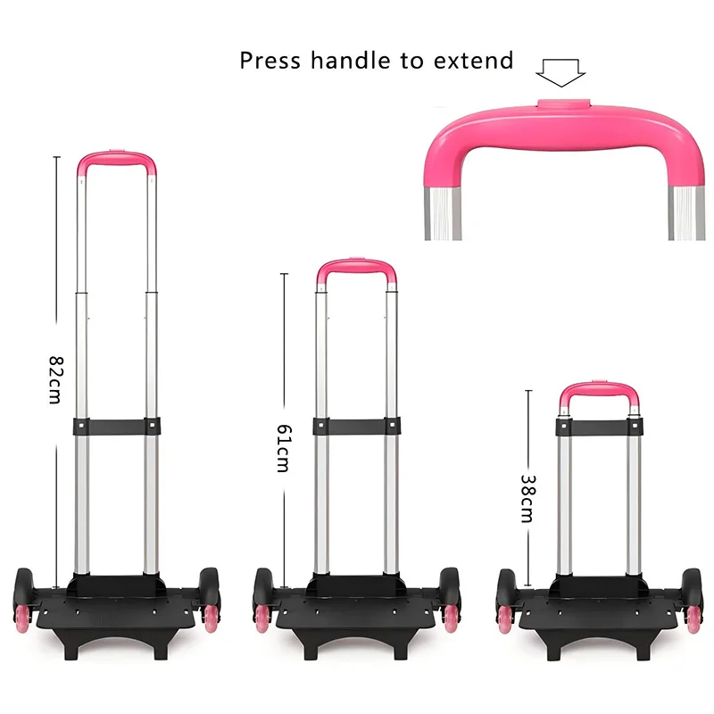 SUN EIGHT Kid Trolley Backpack Wheeled Bag School Bag For Children Wheels Expandable Rod High Function Trolly