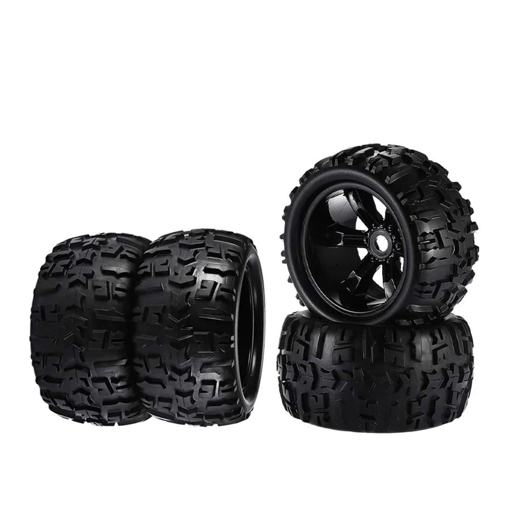 ZD 레이싱 8477 육각 RC 트럭 타이어 및 휠 세트, Traxxas Maxx Tmaxx E-Revo Revo 3.3, JLB Chee용 접착, 1/8 체중계, 17mm, 4 개