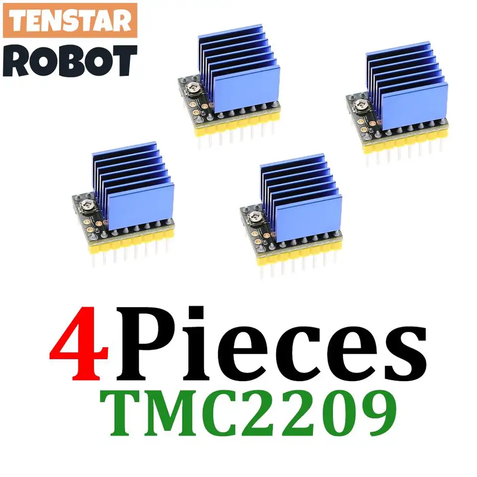 TENSTAR 4pcs TMC2209 Module V2.0 With Heat Sink Stepper Motor Driver 2A 3d Printer Parts 256 Subdivision Silent Printing image 7