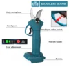 2.3M Extension Pole Brushless Cordless Electric scissor Pruner pruning Shears Efficient Fruit Tree Bonsai Pruning Branche Cutter 4