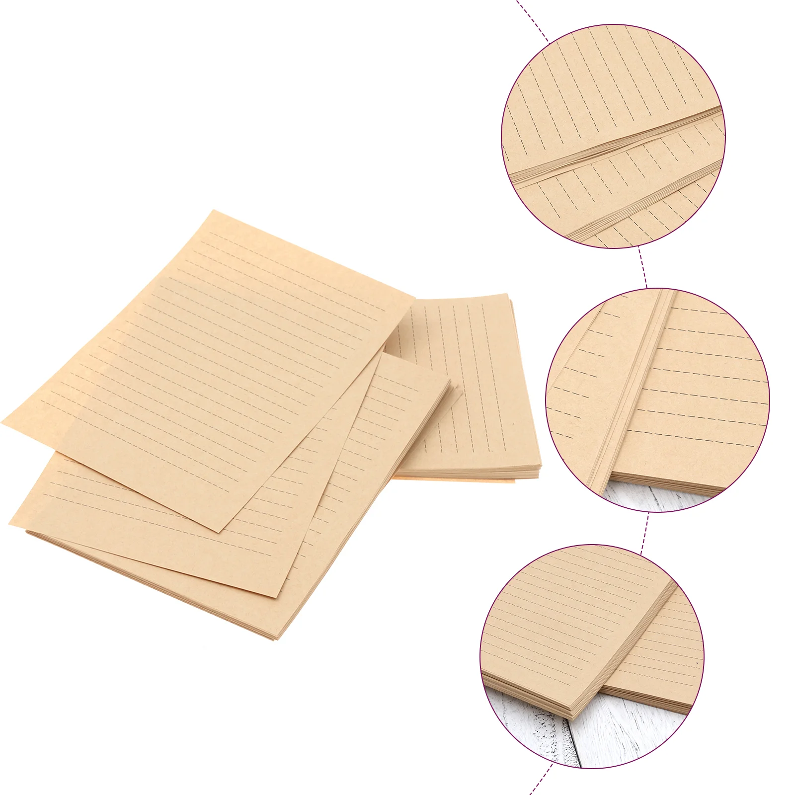 

A4 Vintage Blank Kraft Letter Paper Retro Writing Papers A5 Lined Stationery Paper Letter Sets