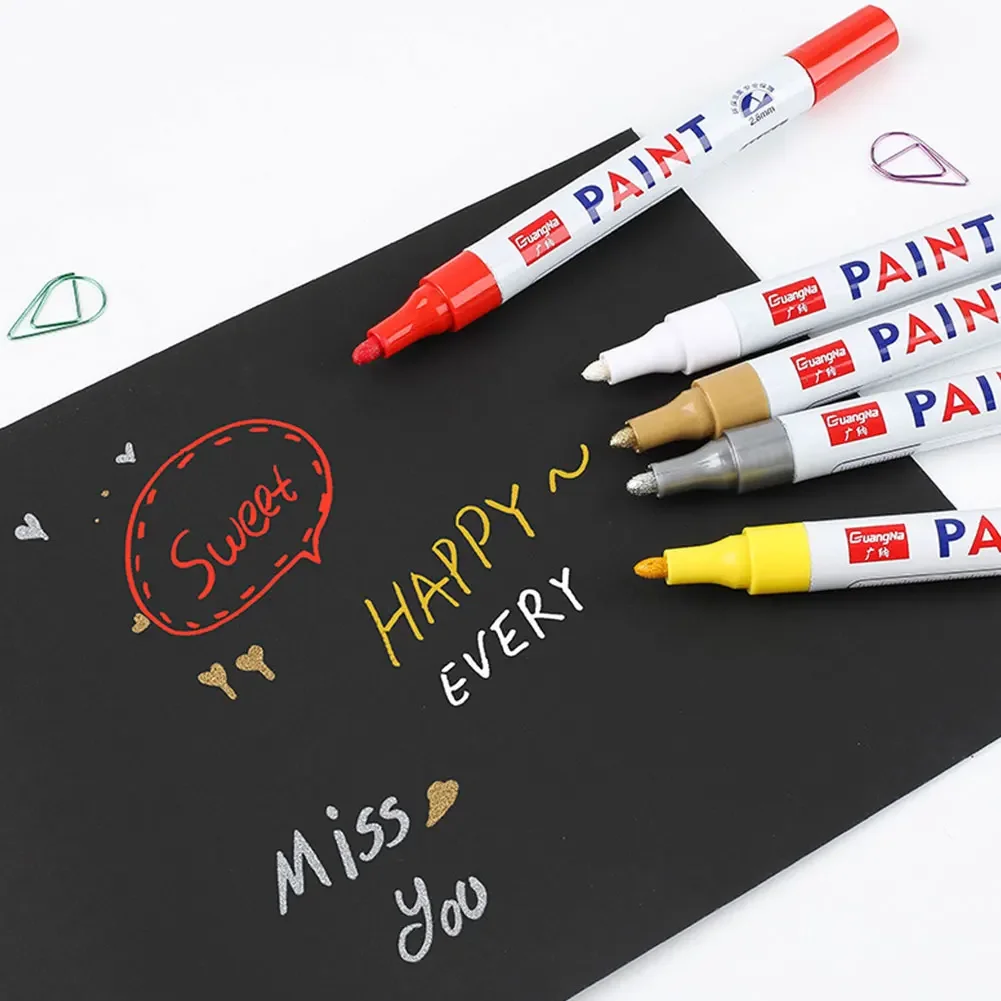 Highlighter Car Tyre Tire Tread CD Metal Permanent Paint Marker Graffti Oily Marker Pens 12 colors Waterproof Fluorescent Pen permanent marker pen highlighter pen marker pens permanent marker permanent markers paint marker pen markers pen art markers paint pen art marker pen