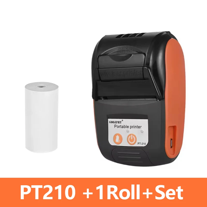 GOOJPRT PT-210 طابعة حرارية بلوتوث لاسلكية صغيرة م...