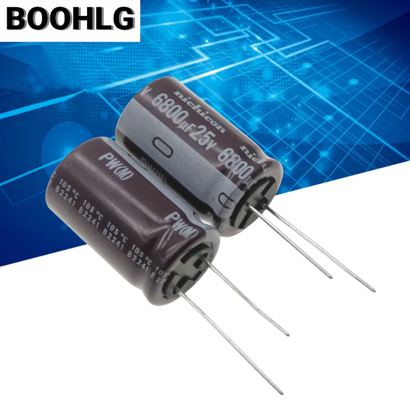 5PCS 6800UF 25V electrolytic capacitor 25V 6800UF 18X30 PW high frequency low resistance
