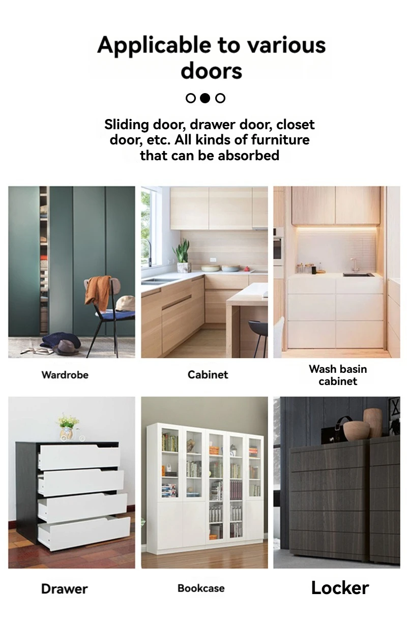 Description Picture 4 of item2 Pack Ultra Thin Cabinet Magnetic Catch Adhesive Drawer Magnet Catch For Kitchen Closet Door Closing Magnetic Door Catch Closer