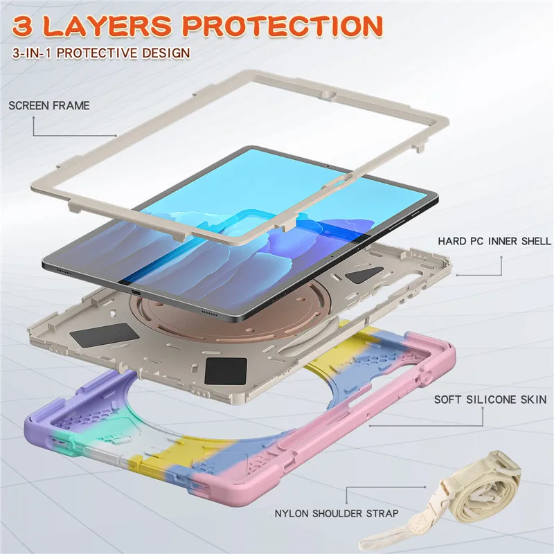 Capa para Tablet à Prova de Choque para Samsung Galaxy Tab s8 Ultra 146 s7 Plus fe 124 11 2023 - Imagem 3