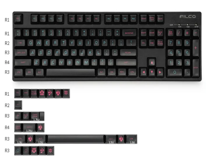 MAXKEY SA 프로파일 더블샷 ABS 키캡 세트 130키 mx 기계식 키보드 80 및 980 87 레이아웃