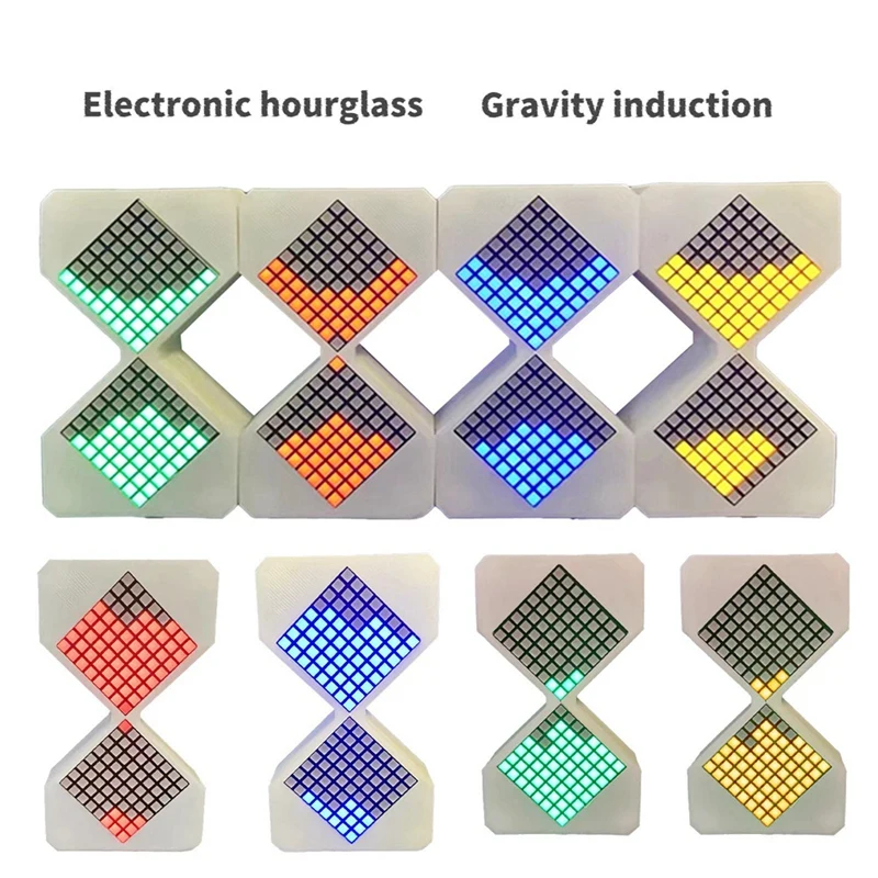 A96I-LED Electronic Hourglass Toilet Hourglass Timers DIY Digital Sand Clock Time Cyber Style Home Birthday Christmas Gift 5