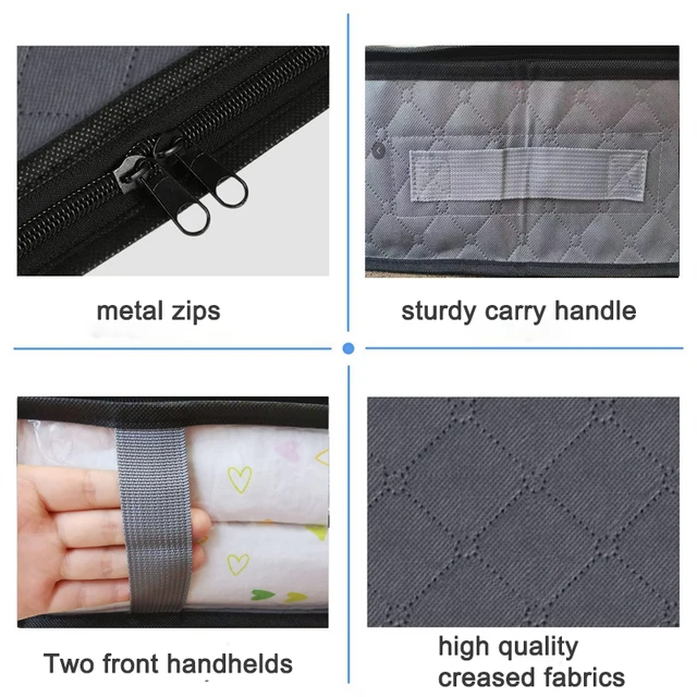 Ruhák Paplan Tároló Szervező Sundries Táska Nem Szőtt Alulágyas Nagy Kapacitású Összecsukható Ruha Párna - Image 3
