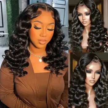 28 30 Inch Transparent Lace Frontal Human Hair Wigs for Women Loose Deep Wave Glueless Pre Plucked 13x4 13x6 5x5 Lace Front Wigs - Image 3