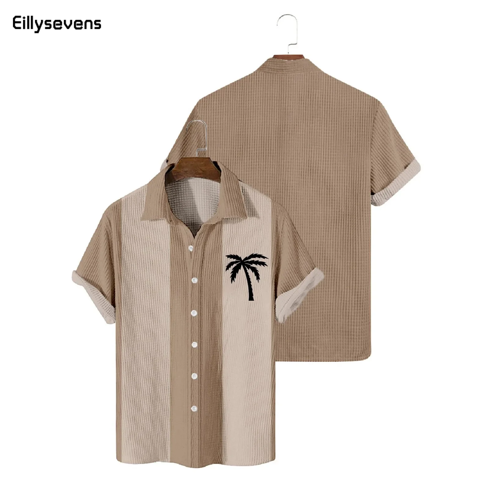 

Mens Shirt Button Summer Contrast Striped Shirts For Men Street 3d Print Plus Size Hawaiian Shirts Beach Breathable Short Sleeve