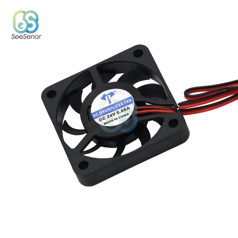 Ventilador DC4007 de 5V, 12V, 24V, 40MM, 4CM, 40x40x7mm, para ordenador, PC, CPU, 2 pines