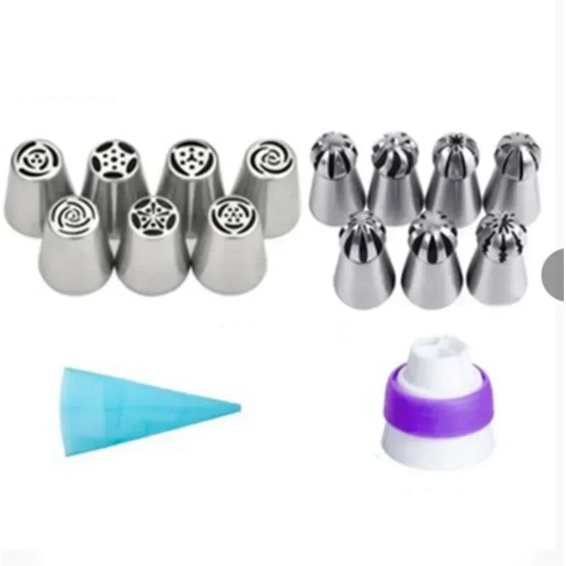 7pcs Russo Piping Ugelli Fiore Glassa Ugelli Decorazione Torta Set Rose Tulip Glassa Piping Tips Decorazioni Torte Forniture FAI DA TE Kit di Strumenti di Cottura