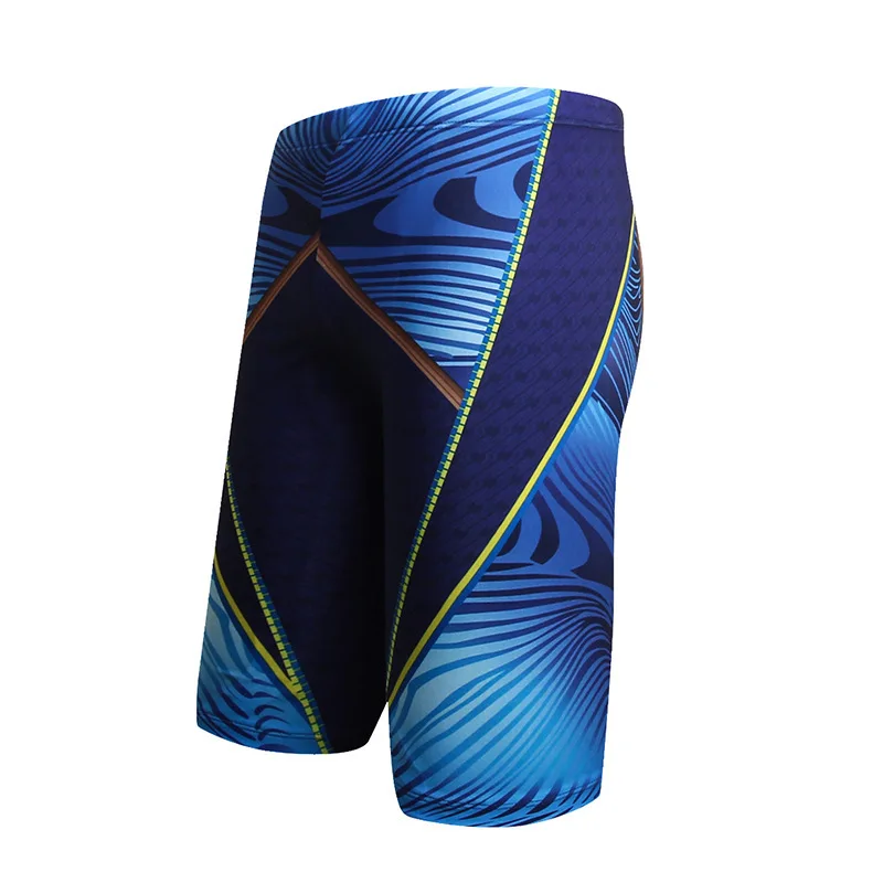 Men Swim Trunks Waterproof Quick Dry Bathing Suit Man Diving Long Swimsuit Boxer Briefs Gay Beach Shorts Wear