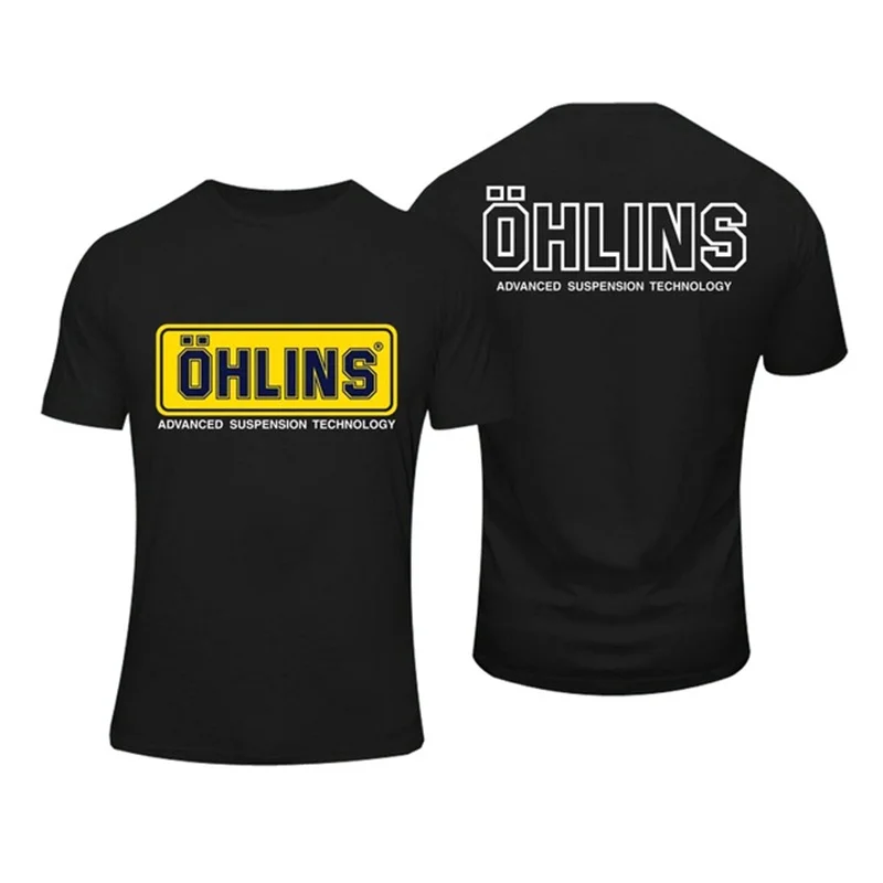 Short Sleeve T Shirt Men Ohlins Shock Suspension Car Motorcycle Sport Racing T Shirt Summer Casual Oversized Short sleeve T-shirts