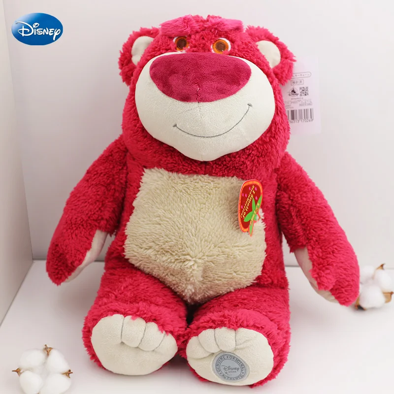 30cm Kawaii Disney Lotso Plush Toys Strawberry Bear Toy Story 3 Stuffed Animal Dolls Cute Cartoon Plushies Gift Kids Girlfriend