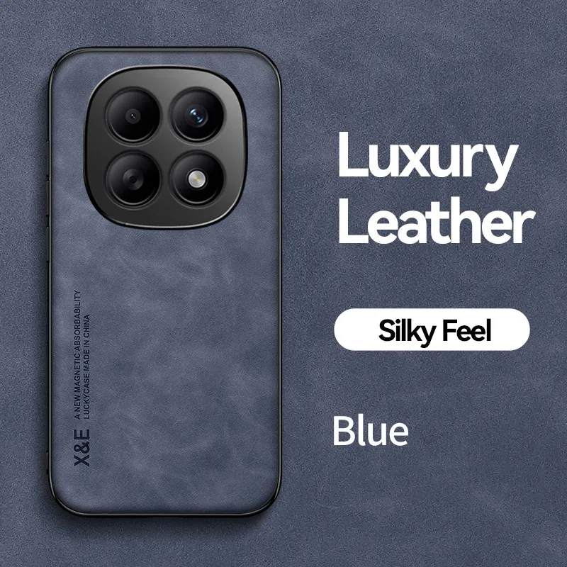 Luxury Shockproof Sheepskin Leather Phone Case with Magnetic Car Holder
