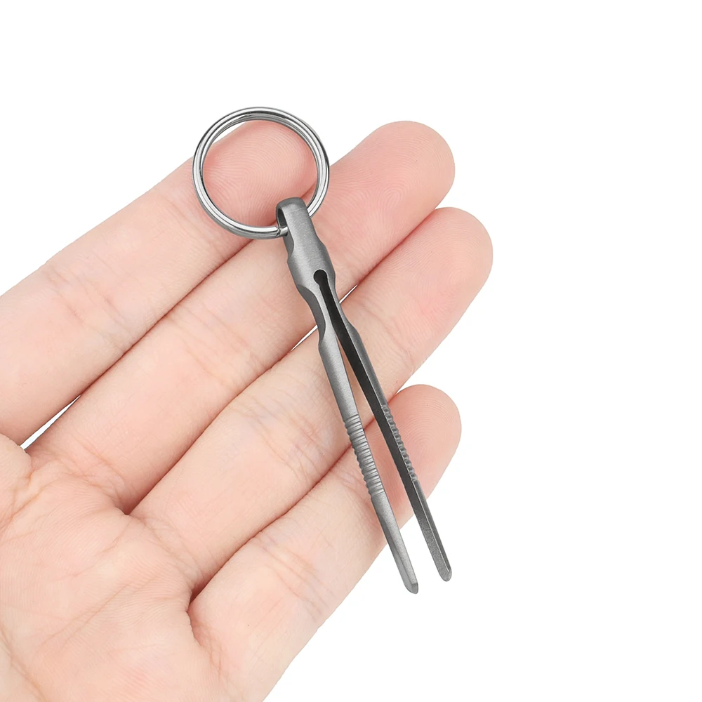 미니 티타늄 족집게, 소형 TC4 티타늄 합금 클립, 휴대용 집게 니퍼, EDC 야외 도구